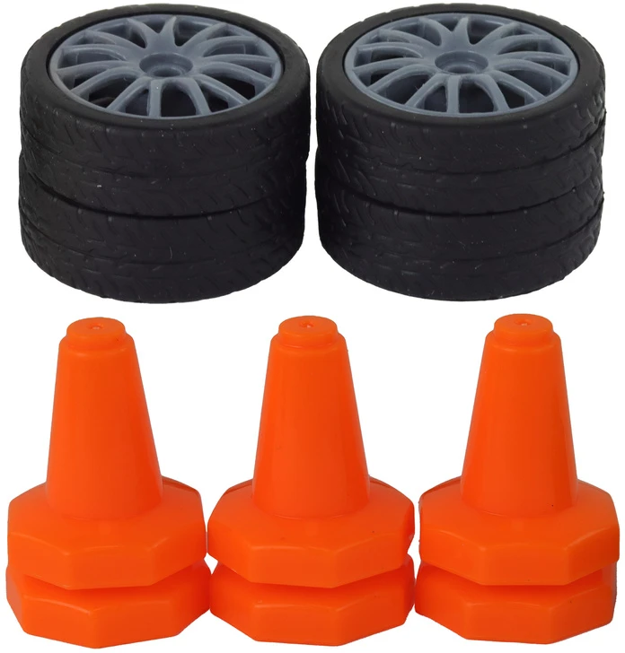 Lean Toys Nuotoliniu būdu valdomas sportinis automobilis 1:24 su keičiamais ratais