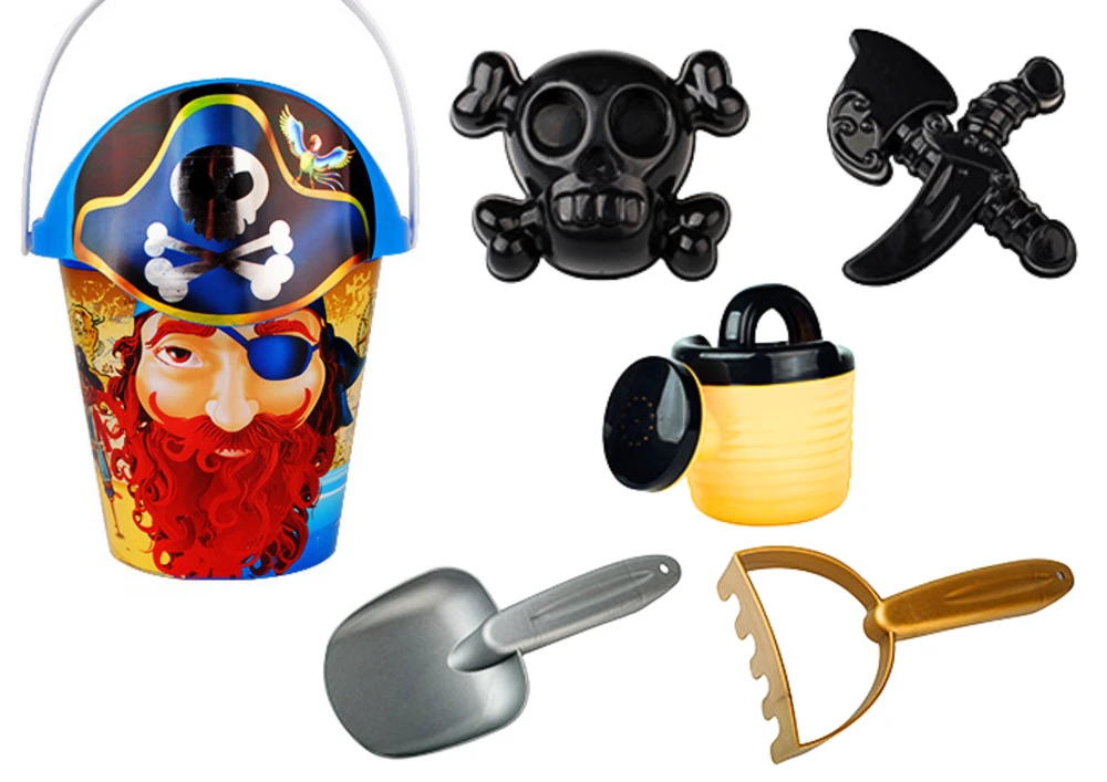 Lean Toys Pirato Smėlio Žaislų Rinkinys, 6 Dalių