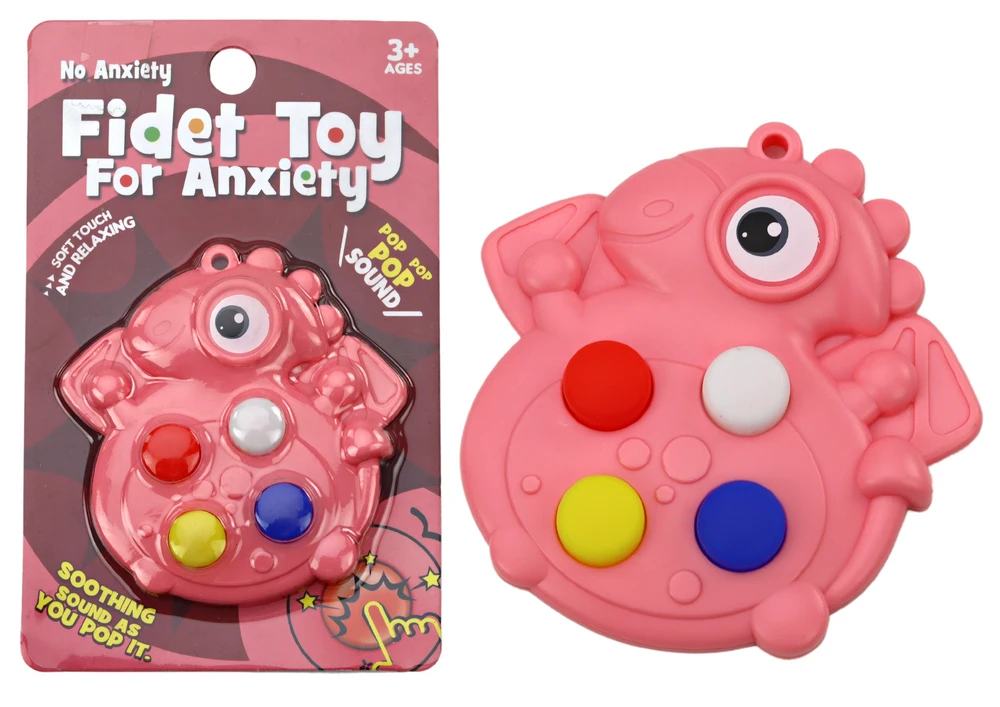Sensorinis žaislas dinozauras Lean Toys, rožinis