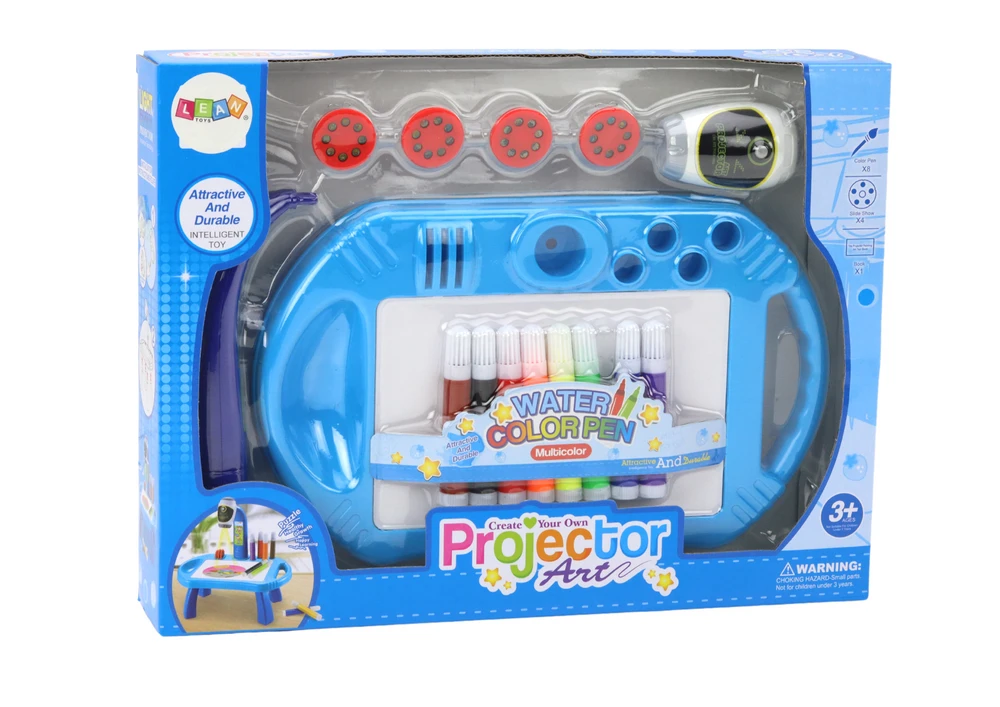 Lean Toys Piešimo projektorius su stalu vaikams