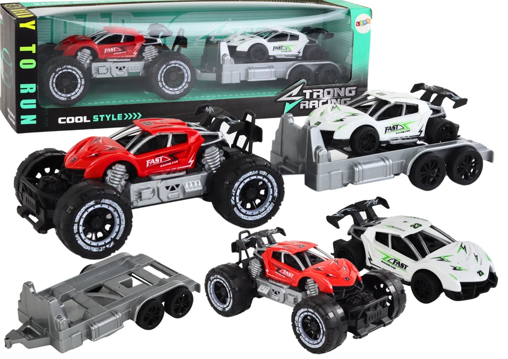 Automobilių rinkinys Lean Toys