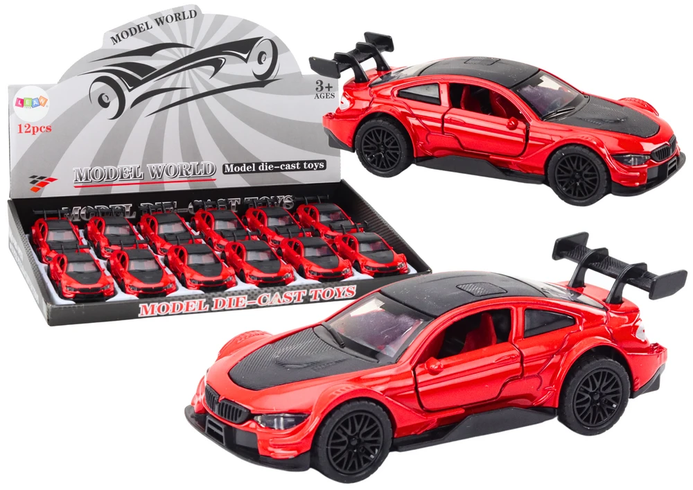 Lean Toys Raudonas sportinis automobilis 1:32