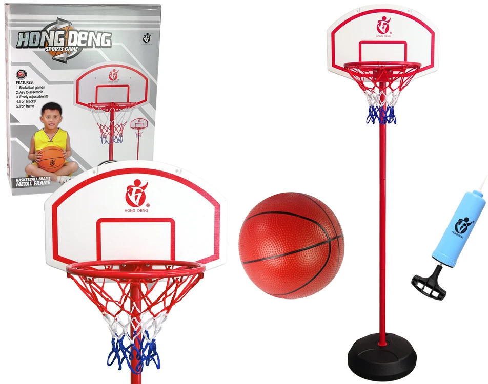 Lean Toys Vaikiškas krepšinio rinkinys su kamuoliu Import LEANToys, 110cm