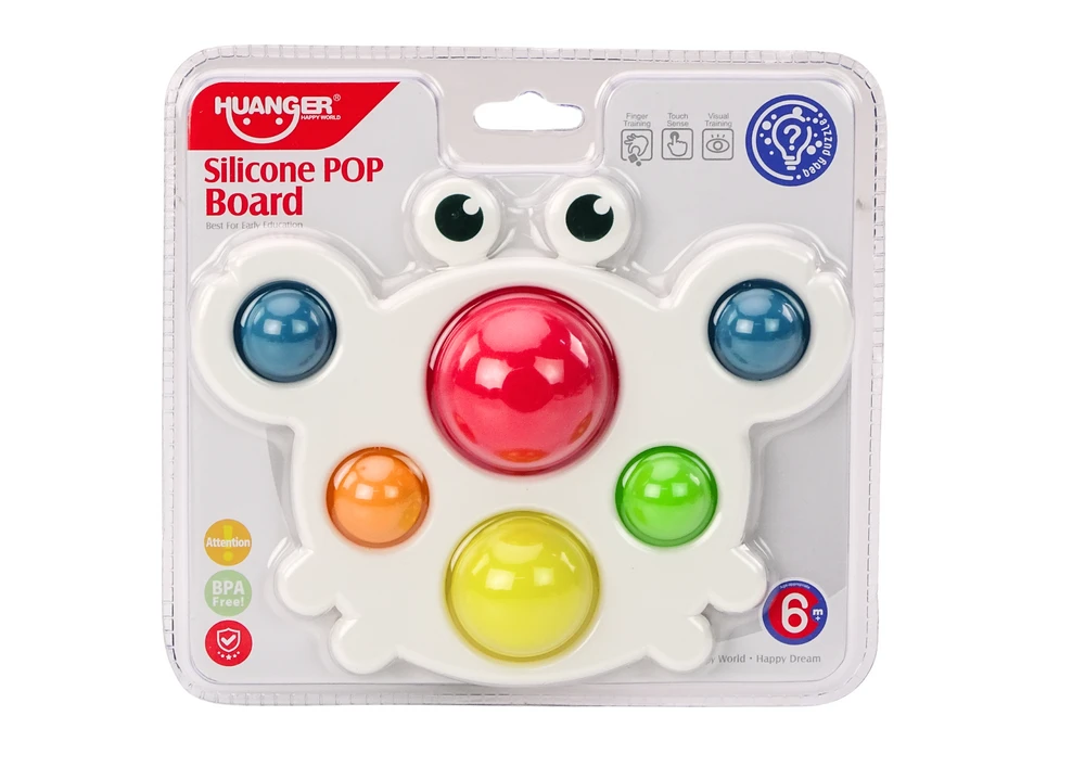 Lean Toys Sensorinė krabo formos lenta vaikams