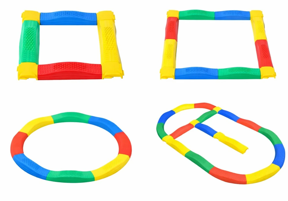 Lean Toys Jutiminis Balansas Sujungiamų Takelių Rinkinys 16 Dėžių + 4 Jungtys