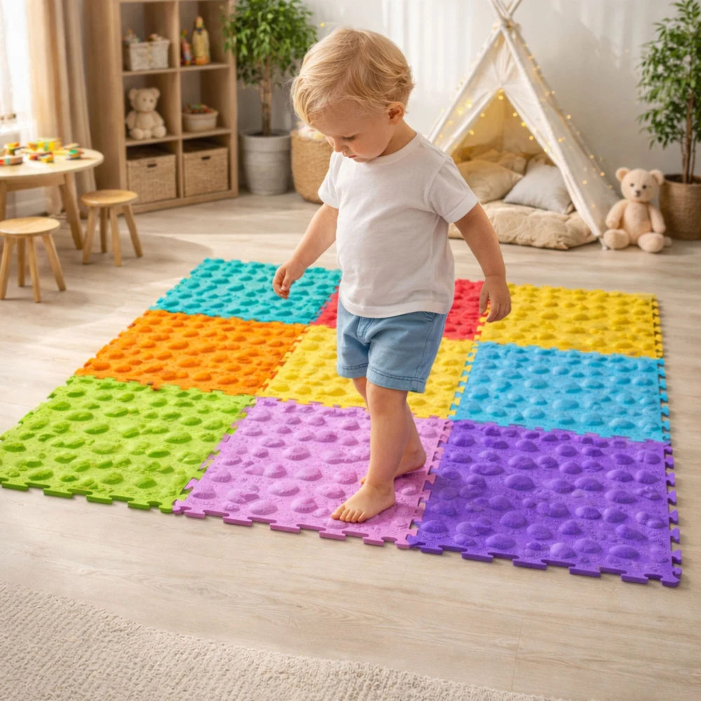 Dėlionė Lean Toys Sensorinis takas 24,5 cm 10 vnt.