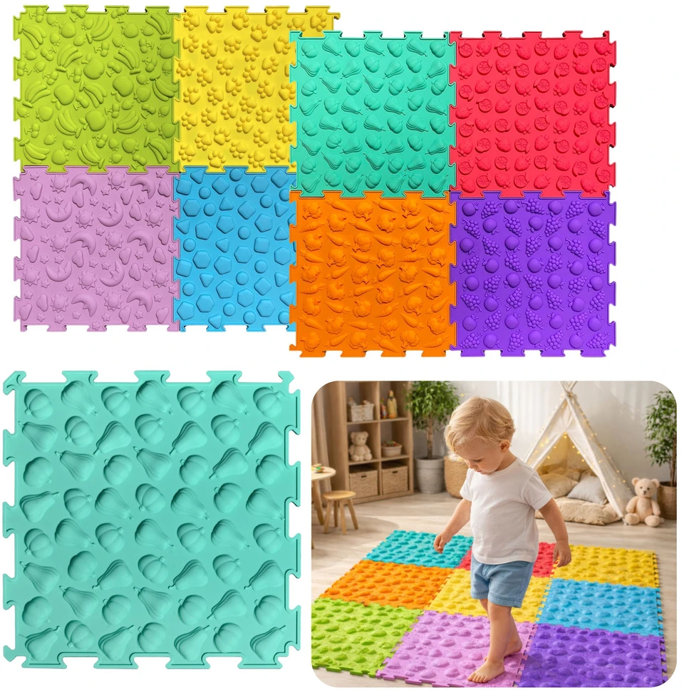 Dėlionė Lean Toys Sensorinis takas 24,5 cm 10 vnt.