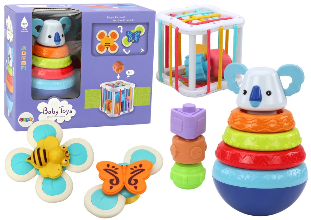 Lean Toys Sensorinių Žaislų Rinkinys Vaikams nuo 10 Mėnesių
