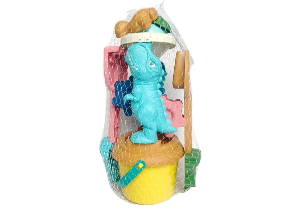Lean Toys Smėlio žaislų rinkinys su malūnėliu ir dinozaurų formelėmis