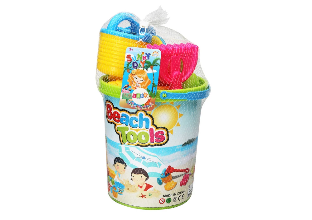 Lean Toys Smėlio Žaislų Rinkinys su Kibiru ir Formelėmis