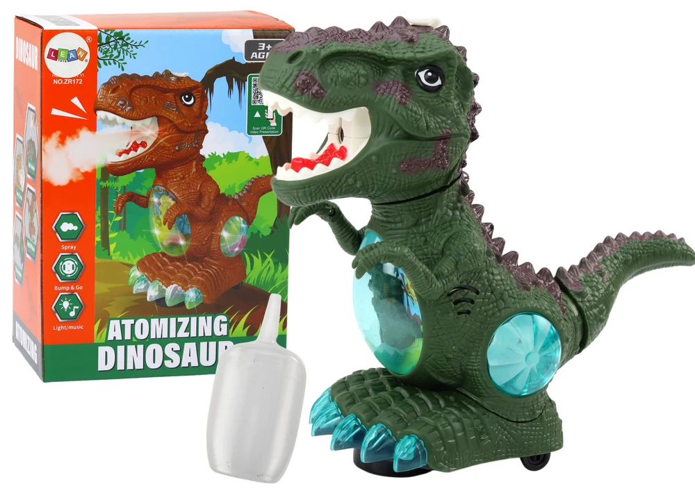 Žaislinis dinozauras su šviesos ir garso efektais Lean Toys