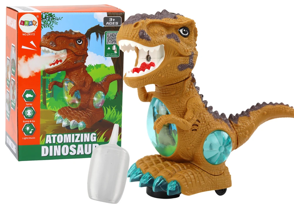 Žaislinis dinozauras su judesio ir šviesos efektais Lean Toys