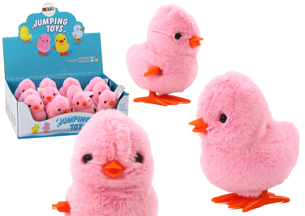Prisukamas viščiukas Lean Toys, rožinis