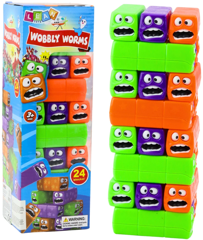 Lean Toys Įgūdžių žaidimas 24 bloko bokštas