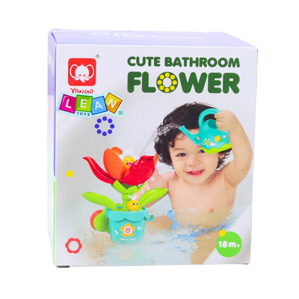 Lean Toys Spalvingas žirafos formos vonios žaislas su siurbtukais