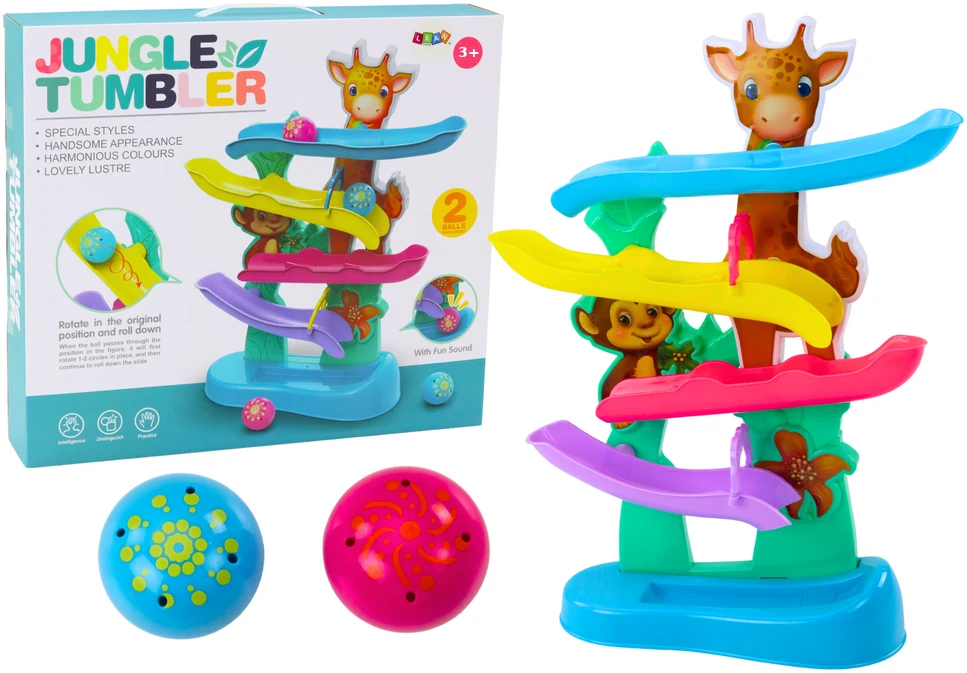 Lean Toys Žaislas trasa vaikams, žirafos formos, 52x39 cm