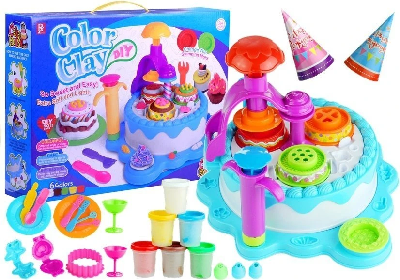Lean Toys Modelinas spalvotas torto rinkinys vaikams nuo 3 metų