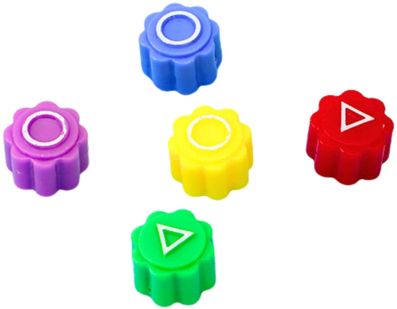 Lean Toys Žaidimo kauliukų rinkinys Gonggi su dėžute, 5 vnt.