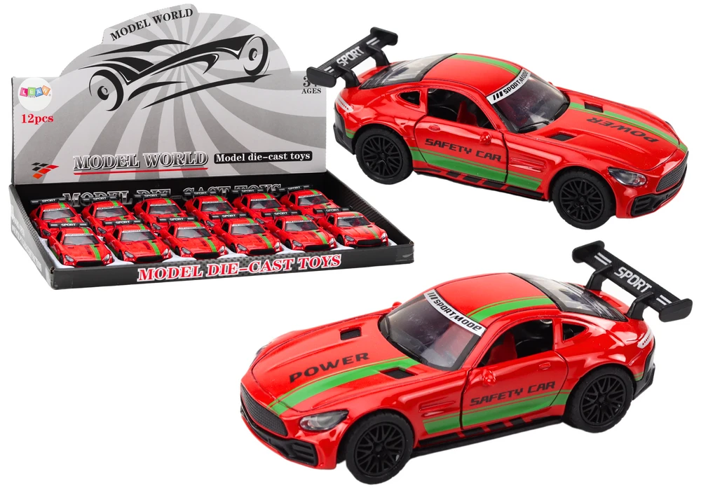 Lean Toys Sportinis automobilis 1:32 metalinis su spoileriu ir garsais