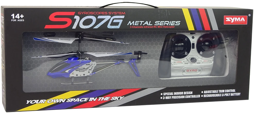 Sraigtasparnis Syma S107G su nuotolinio valdymo pultu Lean Toys