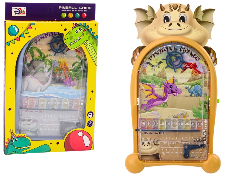 Lean Toys Pinbolas su drakonais ir dinozaurais