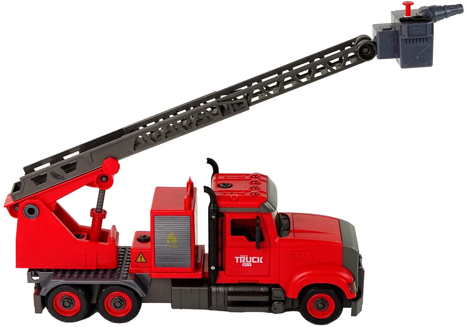 Lean Toys Gaisrininkų žaislinis sunkvežimis su priedais