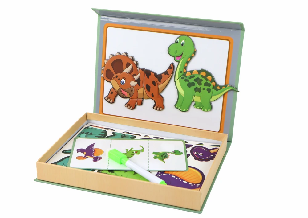 Edukacinis magnetinis žaidimas Lean Toys Dinozaurai