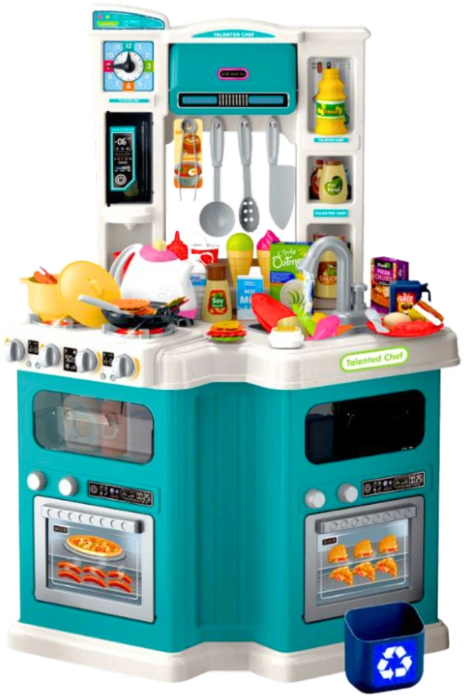 Lean Toys Vaikiška virtuvė su priedais Home Chef, 77x57x30 cm, 109 dalys