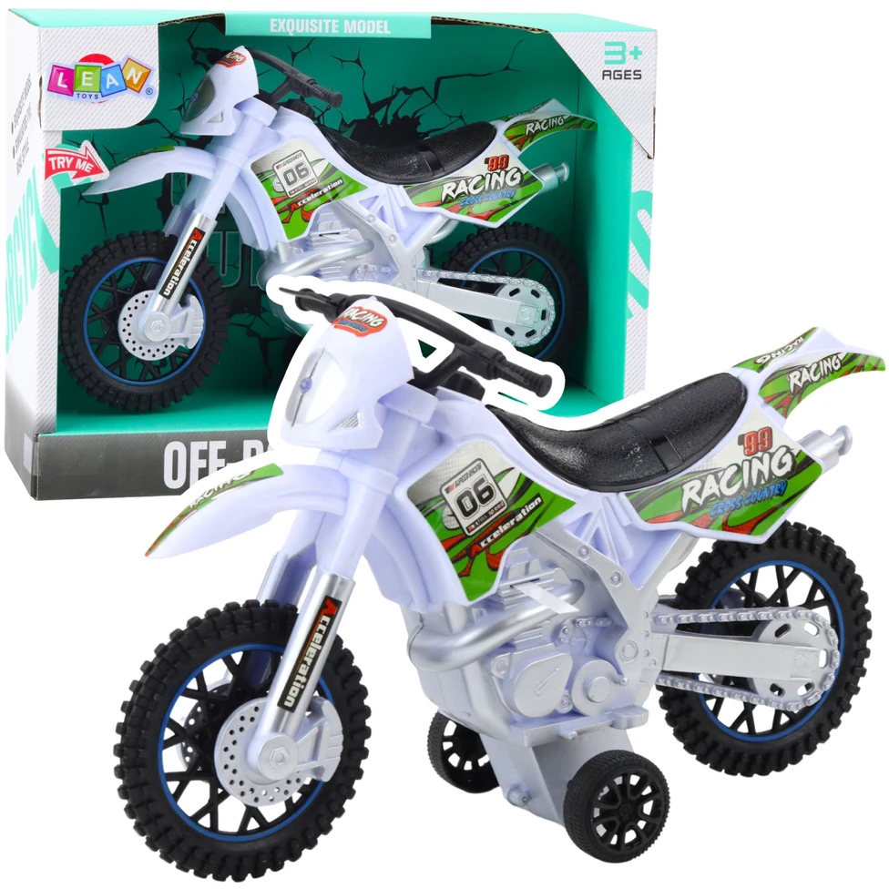 Lean Toys Vaikiškas krosinis motociklas su šviesos ir garso efektais
