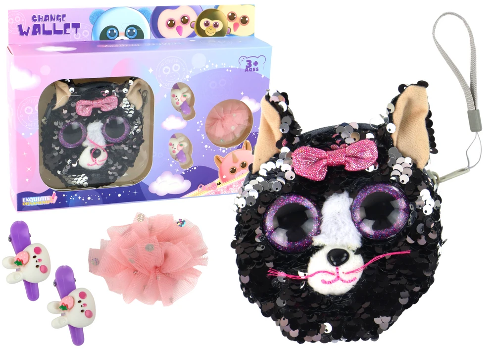 Lean Toys Piniginės rinkinys mergaitėms Cufflinks Kitty Wallet