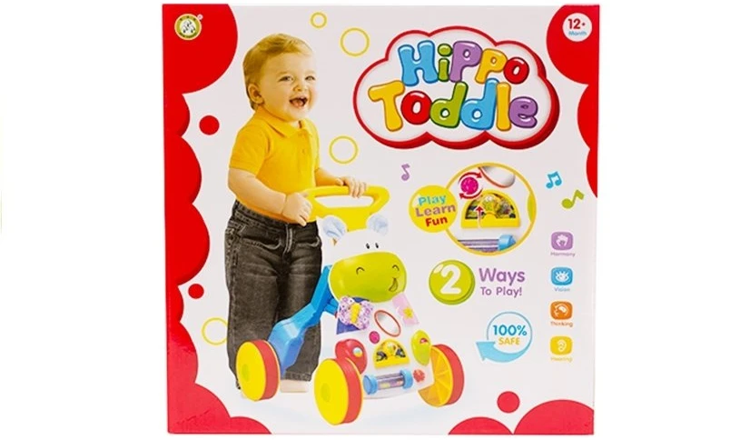 Stumdukas Lean Toys Hippo su garsais, 47x37x29 cm
