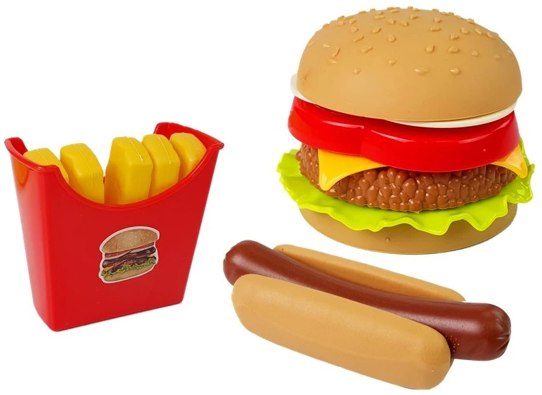 Žaislinio maisto rinkinys Lean Toys Burgeriai