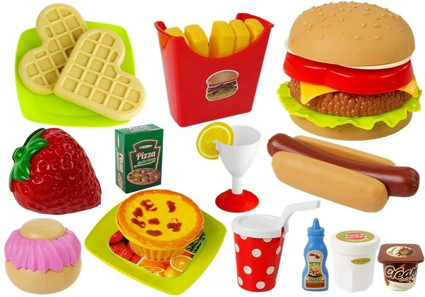 Žaislinio maisto rinkinys Lean Toys Burgeriai