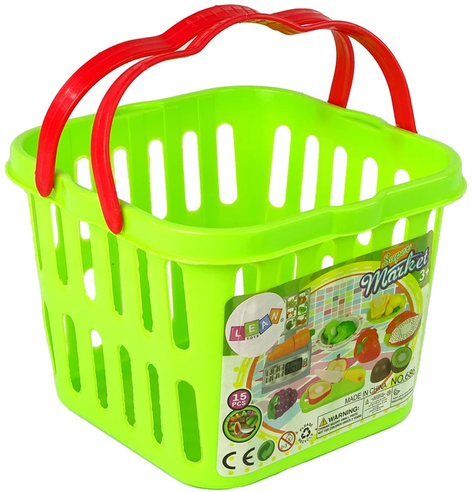 Lean Toys Žaislinis vaisių ir daržovių rinkinys su svarstyklėmis