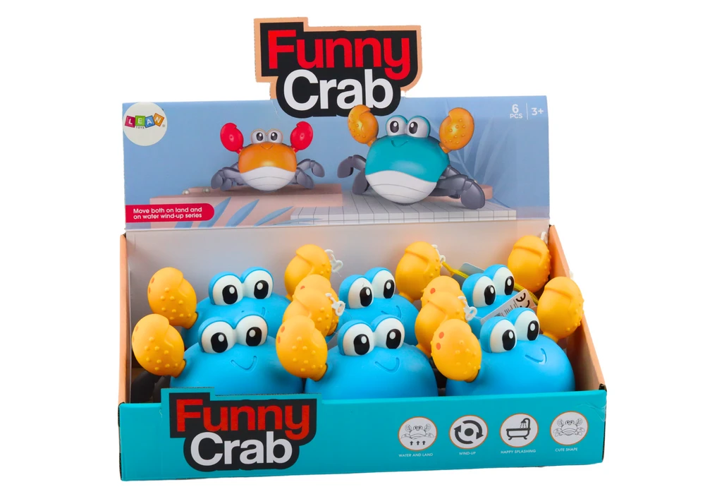 Lean Toys Vonios žaislas - mėlynas užsukamas krabas