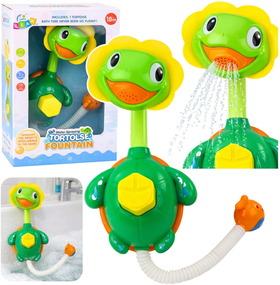 Lean Toys Vandens žaislas voniai - vėžlys fontanas