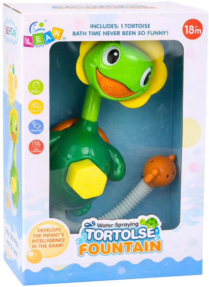 Lean Toys Vandens žaislas voniai - vėžlys fontanas
