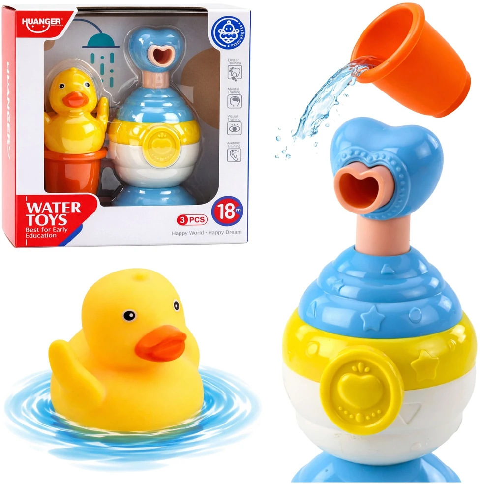 Lean Toys Vandens žaislų rinkinys su muilo dozatoriumi