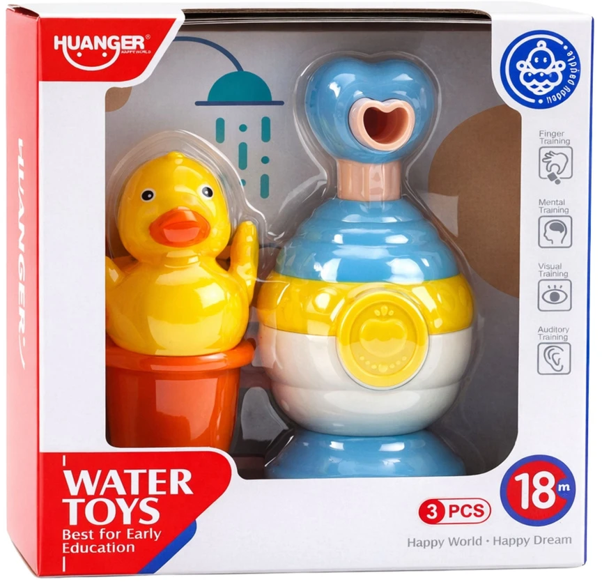 Lean Toys Vandens žaislų rinkinys su muilo dozatoriumi