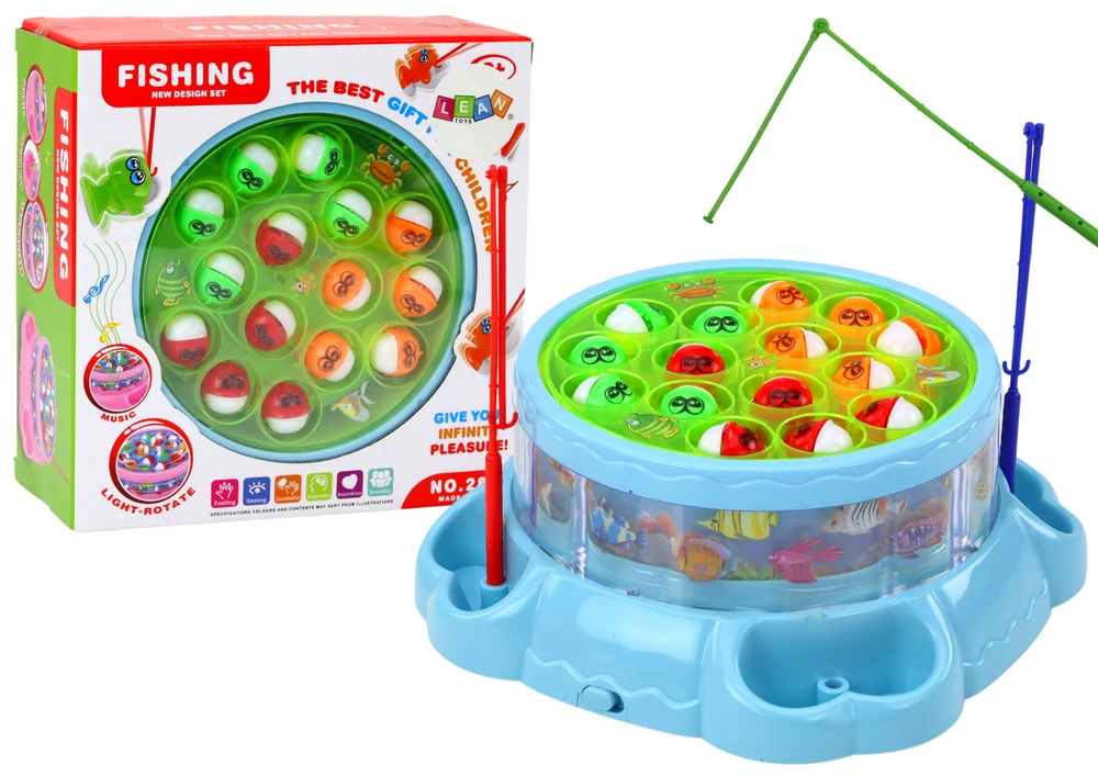 Lean Toys Žaidimas vaikams su meškere ir šviesos efektais