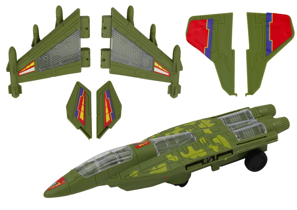 Lean Toys Žaislinis F35 karo lėktuvas su šviesomis ir garsais