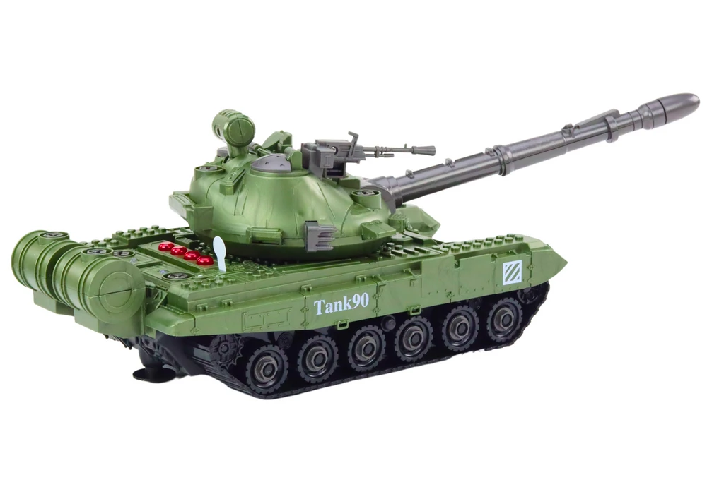 Lean Toys Karinis tankas su šviesos ir garso efektais, 42 cm, išmontuojamas