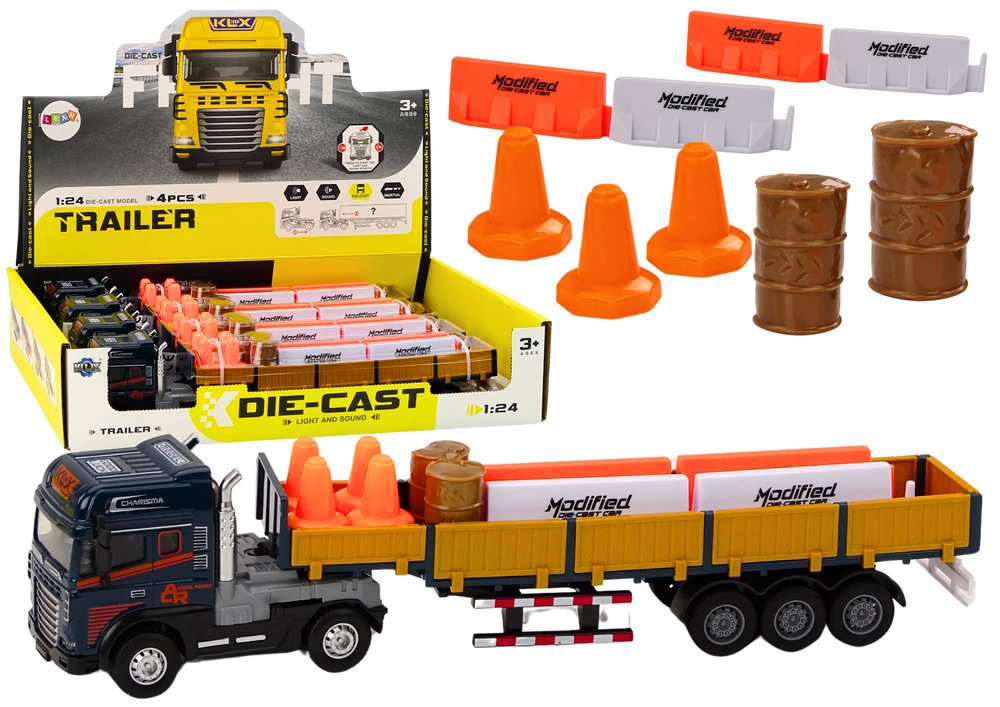 Lean Toys Sunkvežimis su priekaba 1:24 mastelio