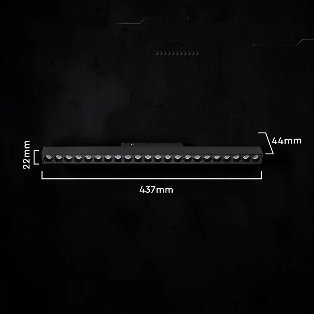 LED bėginis šviestuvas V-TAC 20W juodas 44 cm 3000K