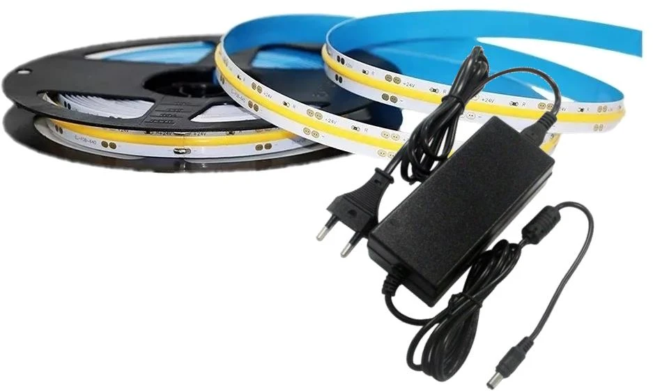 12W/m LED juosta, 512LED/m, IP20, 4000K, 5m, su 78W maitinimo šaltiniu, 24V, 3.5A, IP44
