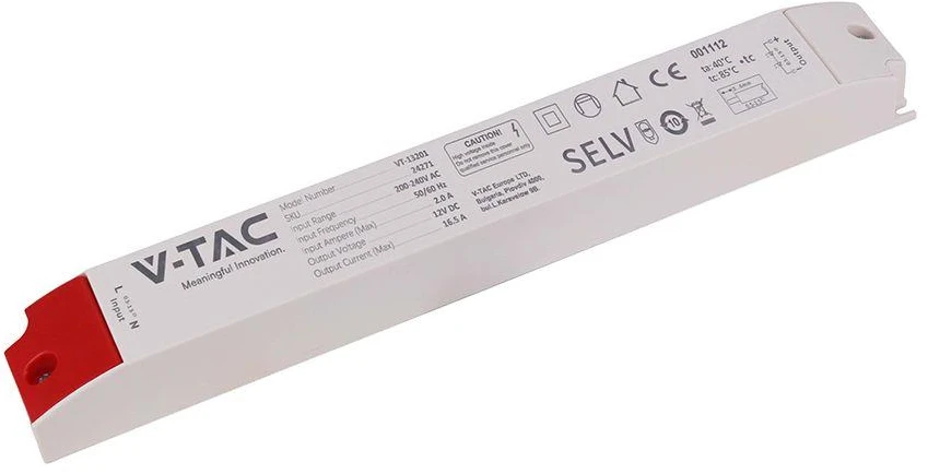 200W LED maitinimo šaltinis, 12V, 16.5A, IP44