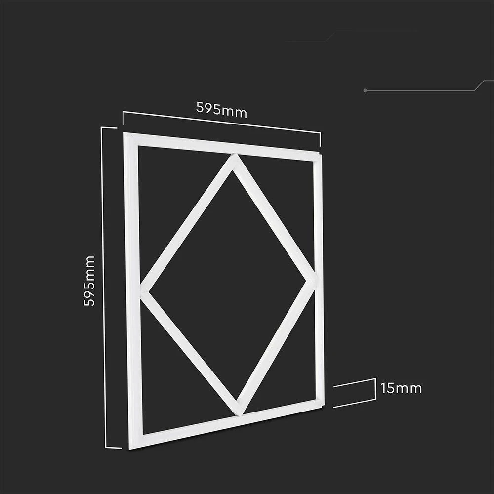 64W LED panelė - šviečiantis rėmelis, 60x60cm, baltas, 6500K