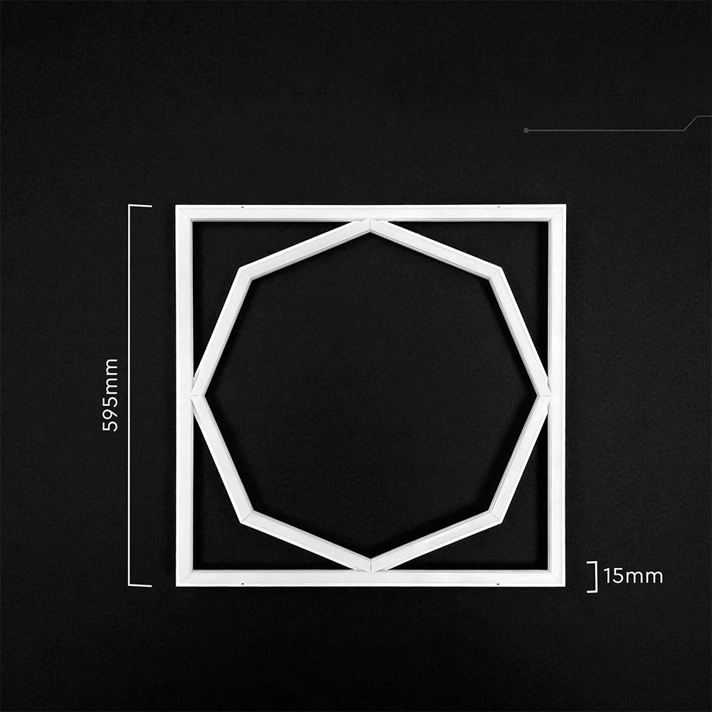 72W LED panelė - šviečiantis rėmelis, 60x60cm, baltas, 6500K