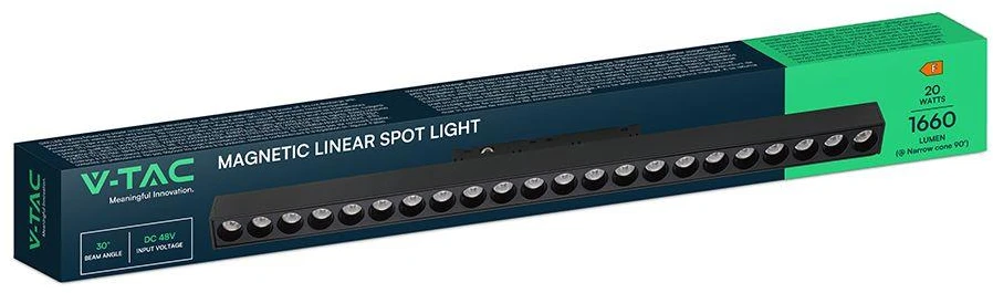 LED šviestuvas V-TAC 20W 4000K juodas 44 cm