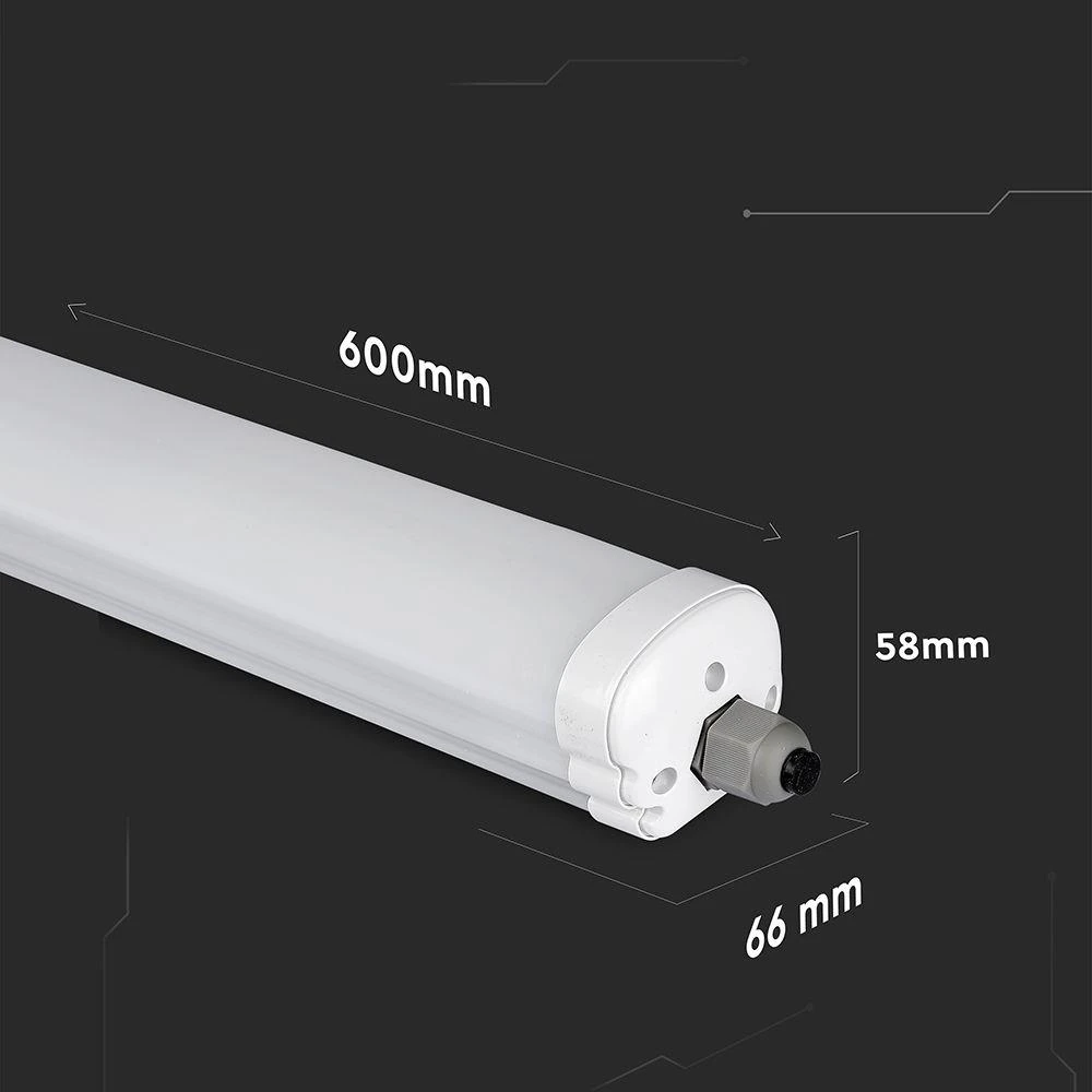 Lubinis šviestuvas V-tac 18W LED linijinis paviršinis šviestuvas G-SERIES, 60cm, baltas, 4000K, IP65, CREE LED chip